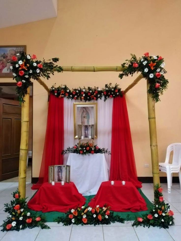 decoracion de altar para la virgen de guadalupe