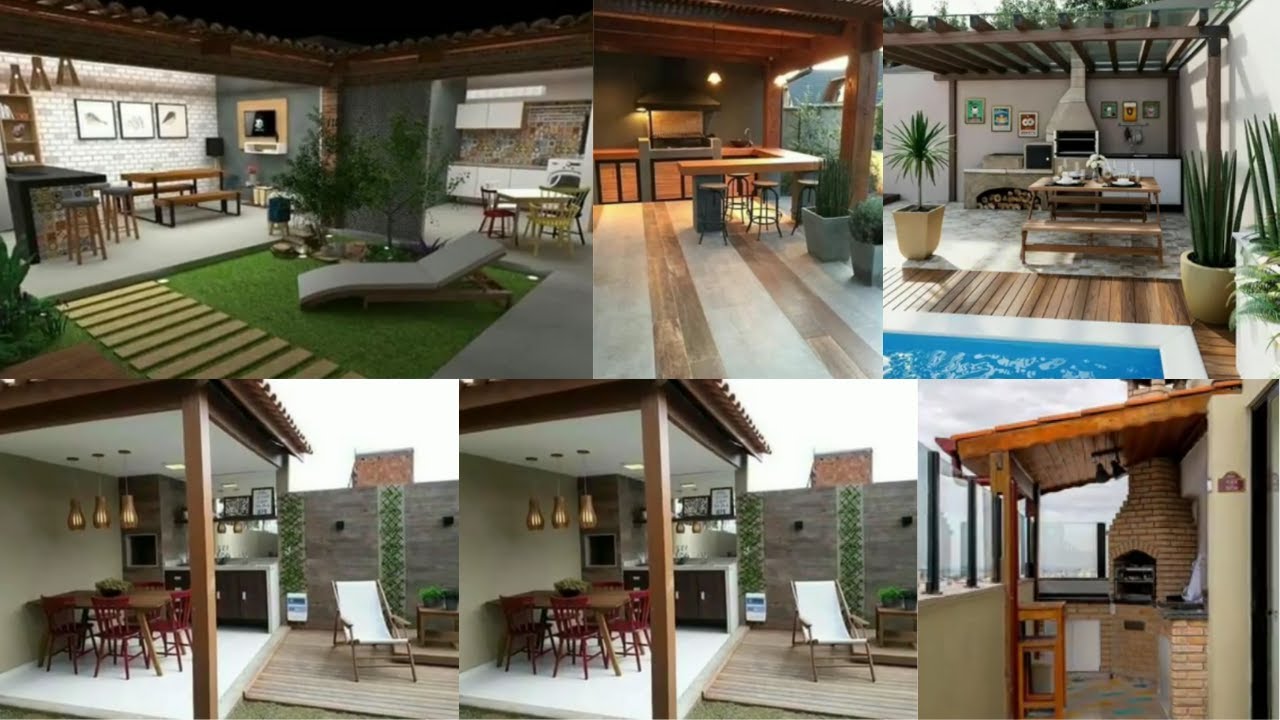 decorar patios pequeños con asador