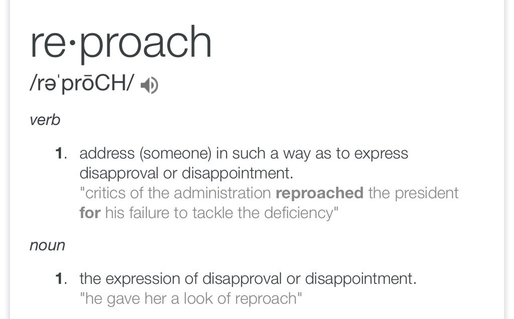 define reproach