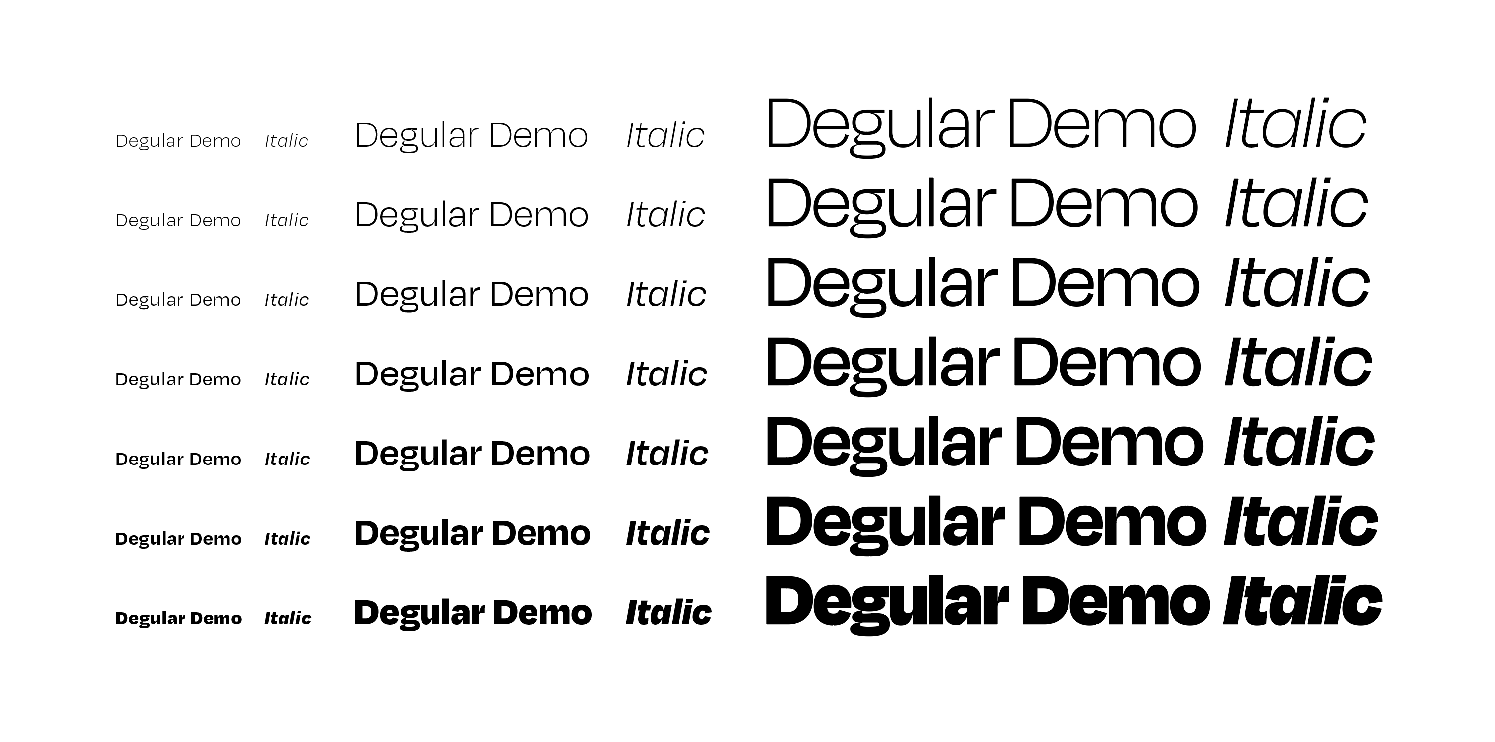 degular font