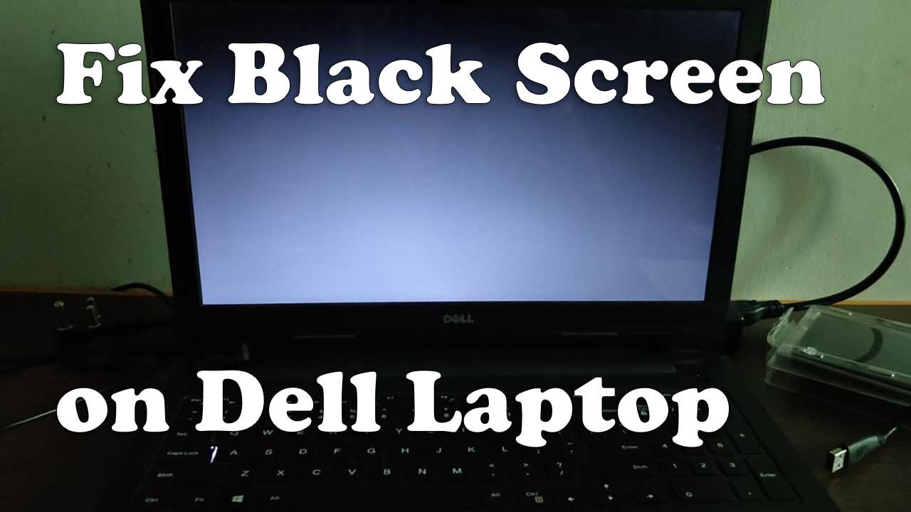 dell laptop black screen