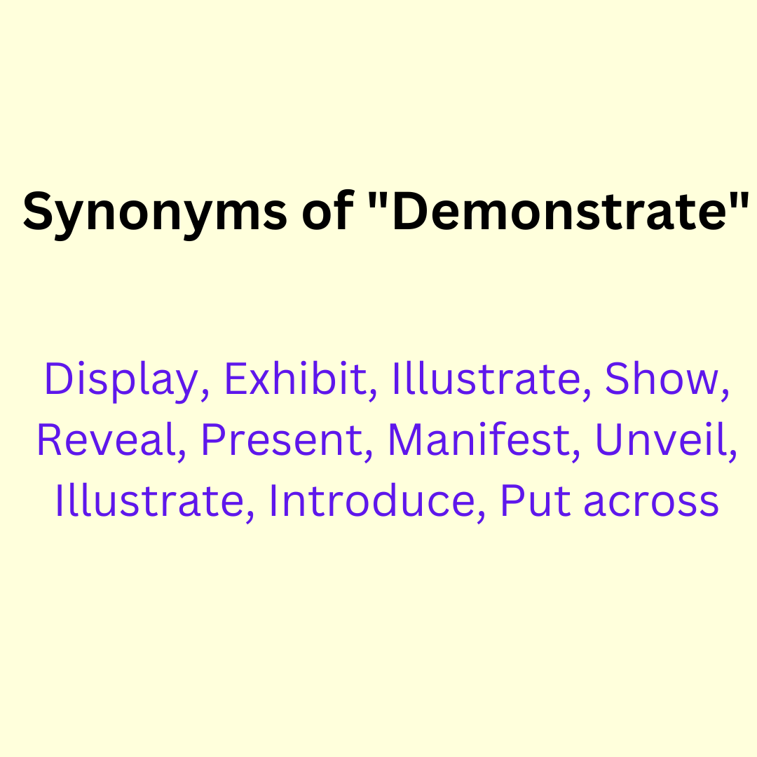 demonstrate thesaurus