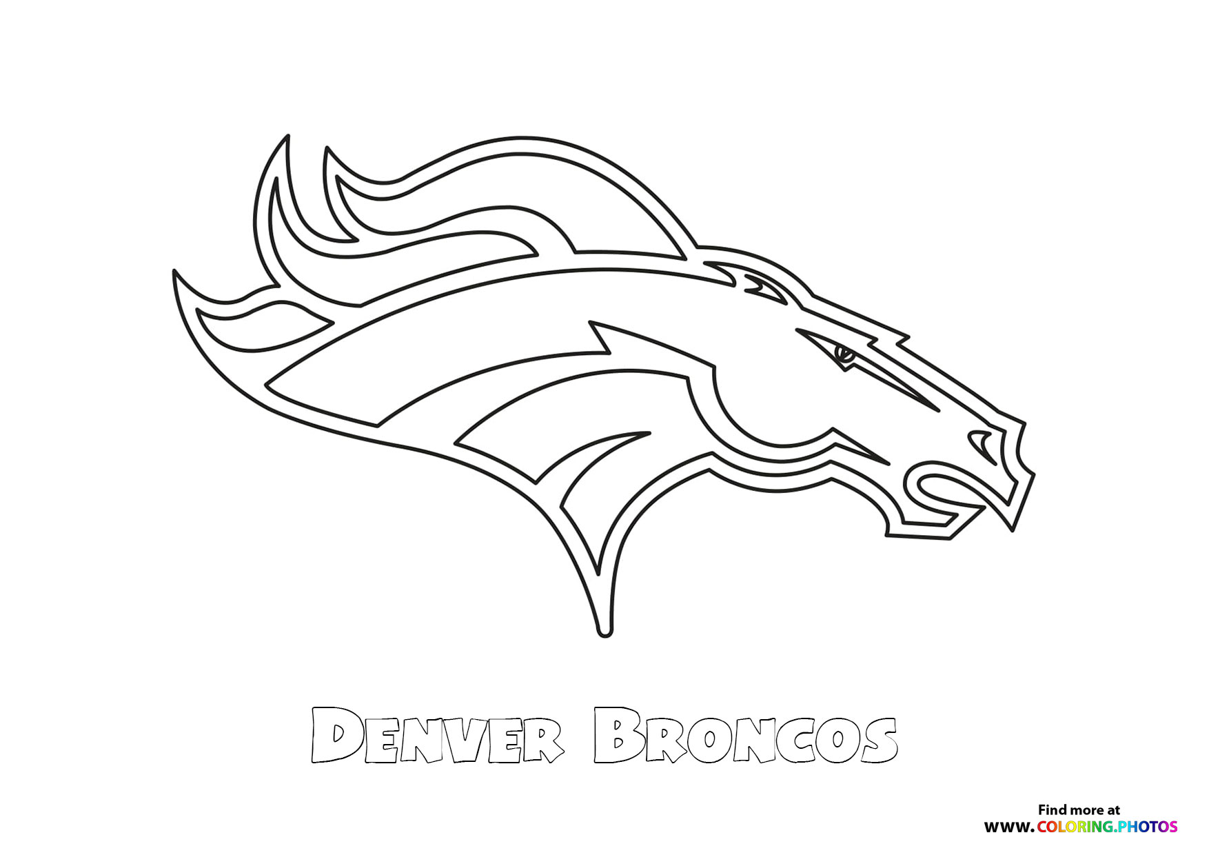 denver broncos coloring pages