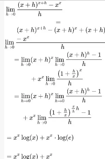 derivative using first principle