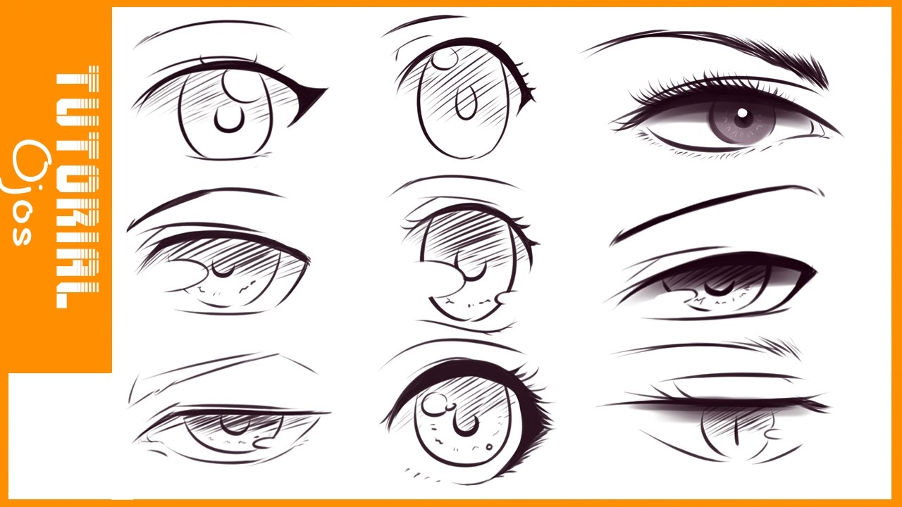 dibujos de anime ojos