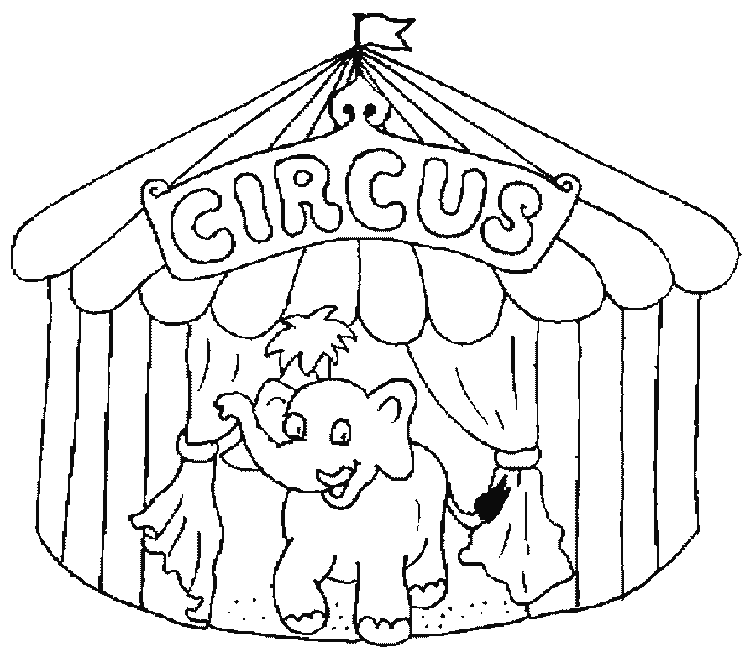 dibujos de circo para imprimir y colorear