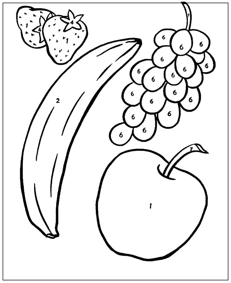 dibujos de frutas para colorear e imprimir