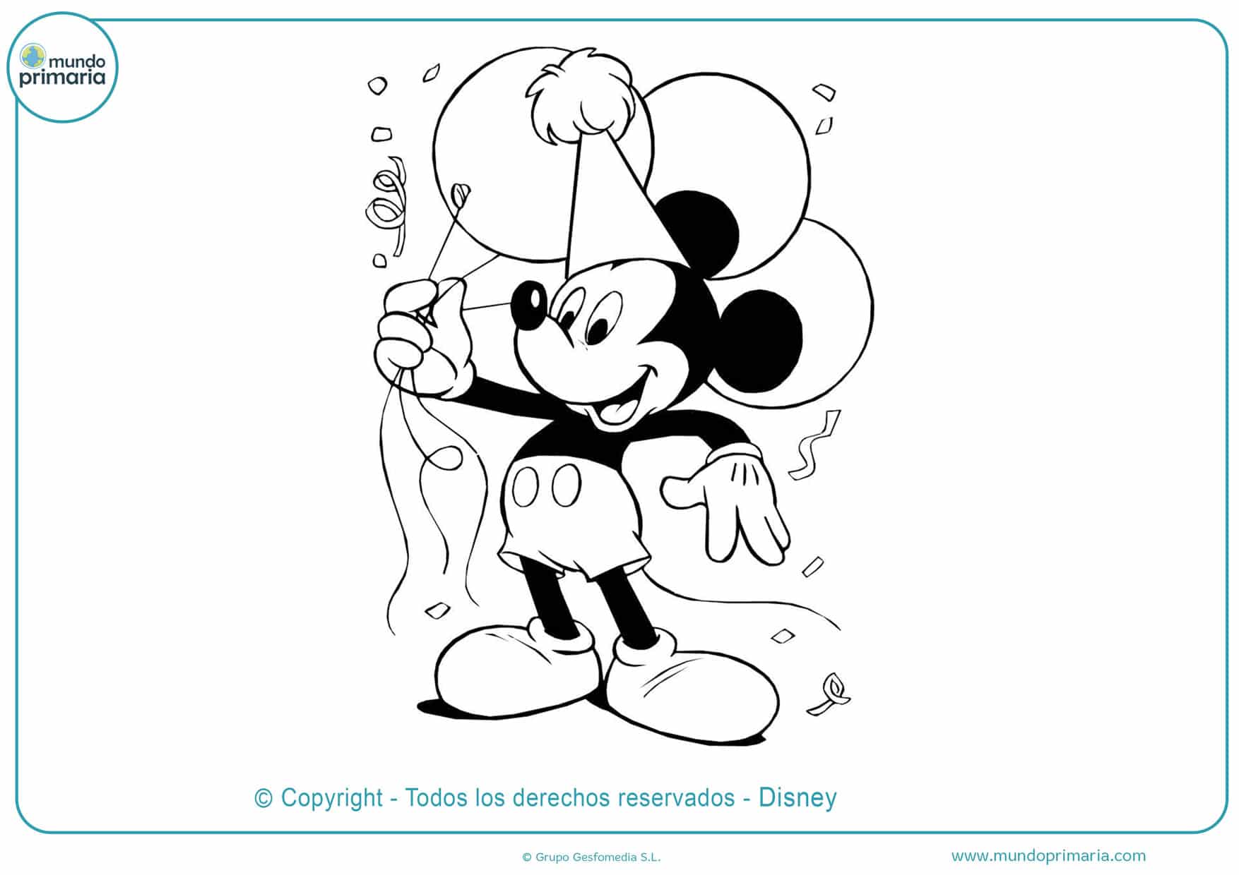 dibujos de mickey mouse para colorear