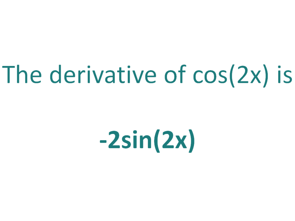 differentiation of cos 2x