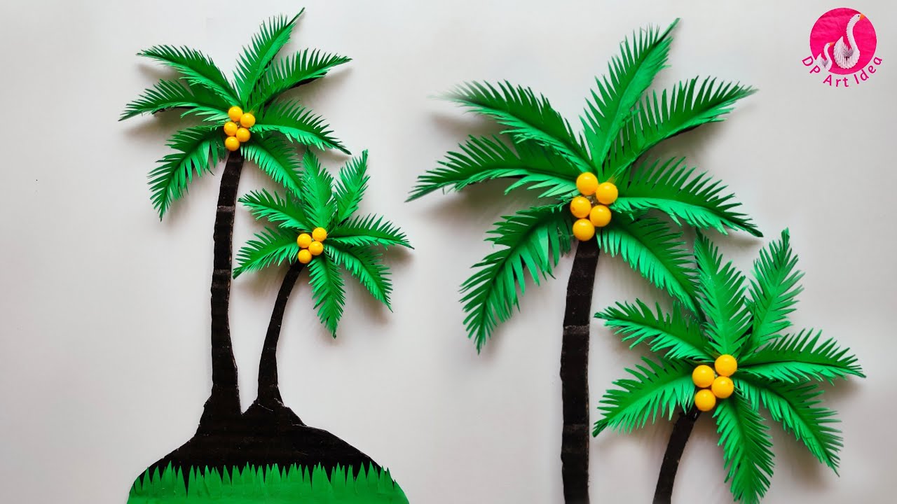 diy coconut tree decoration