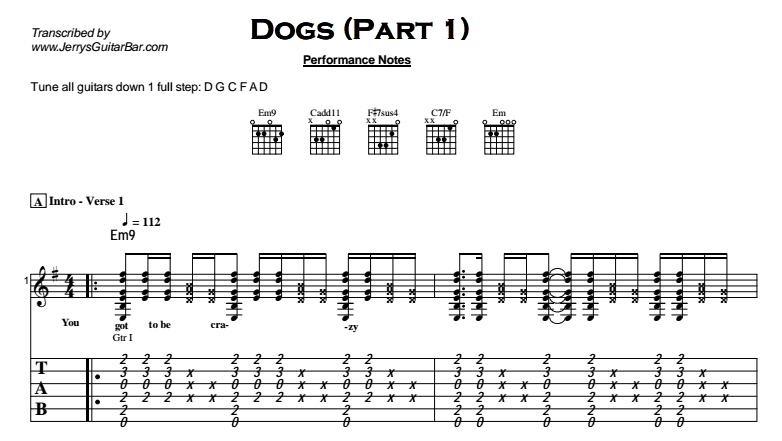 dogs chords