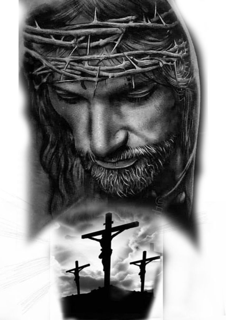 drawing jesus tattoo design