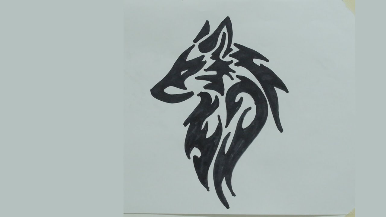 drawing wolf tattoo