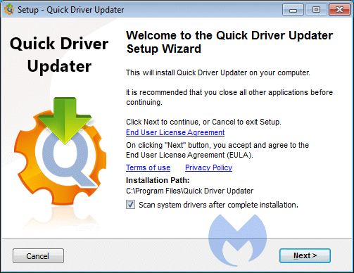 driver update virus