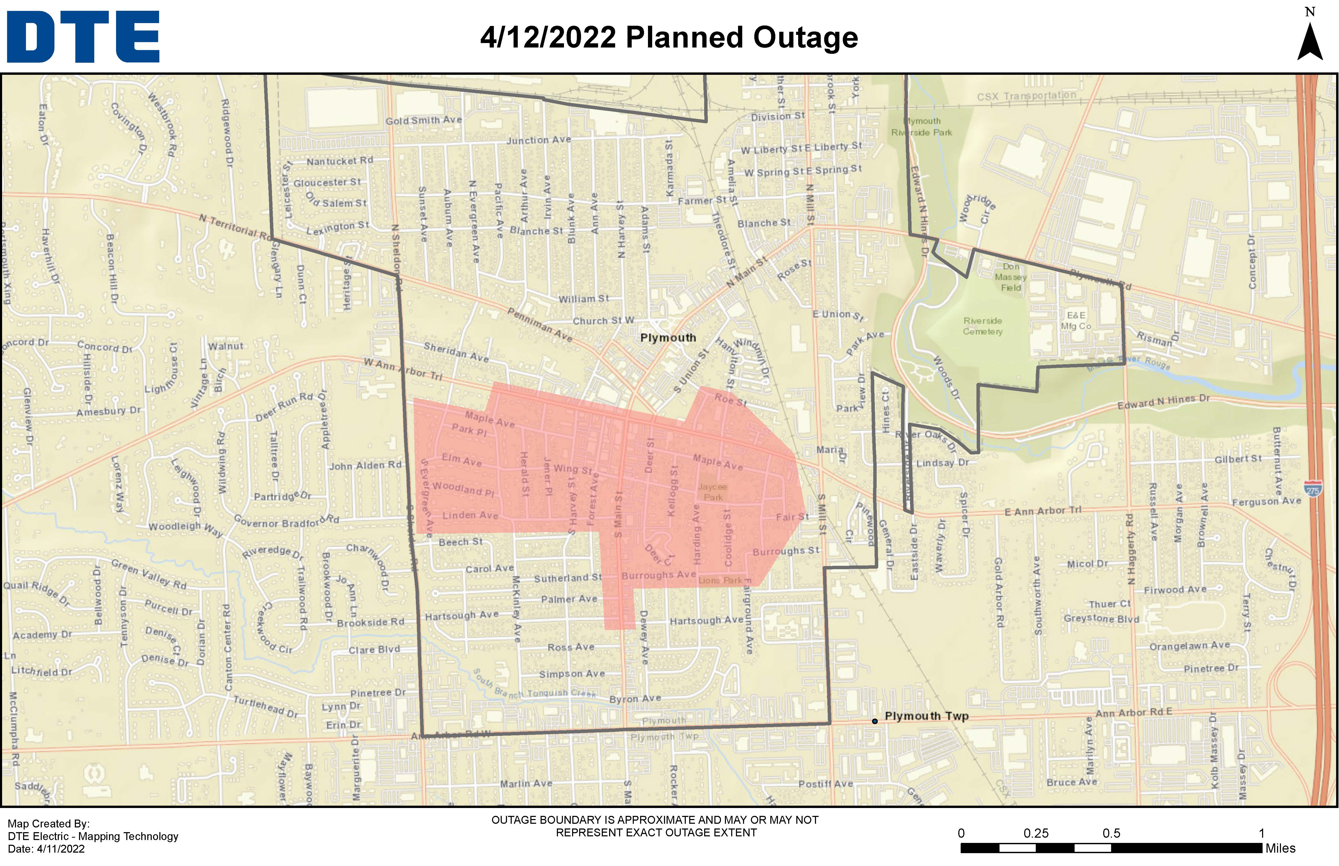 dte planned outage