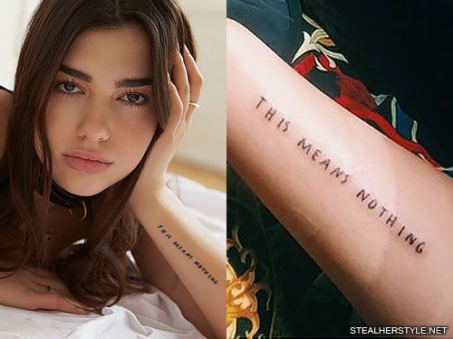 dua lipa tattoo