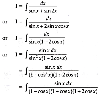 dx sinx sin2x