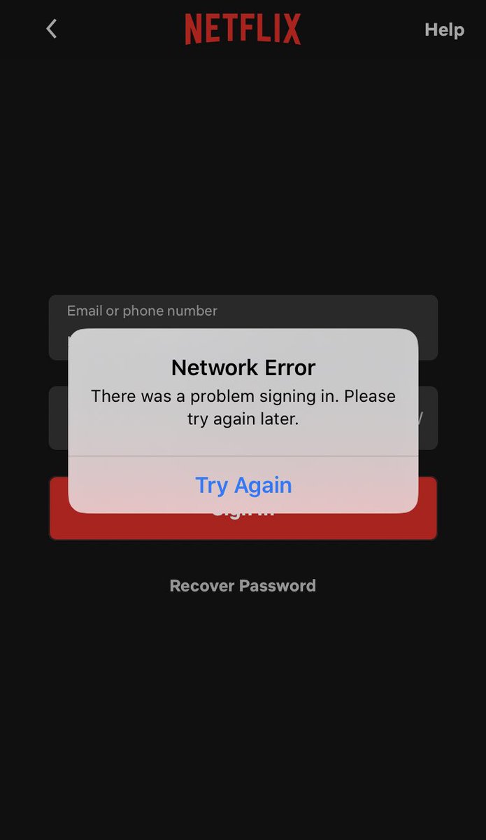 incorrect password netflix