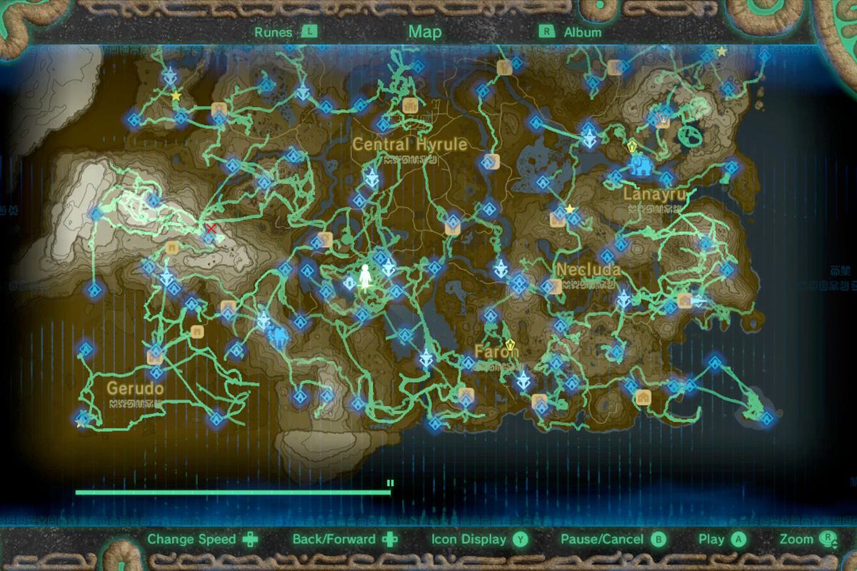 zelda breath of the wild map