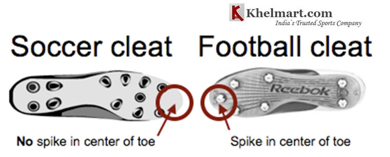 difference between soccer cleats and football cleats