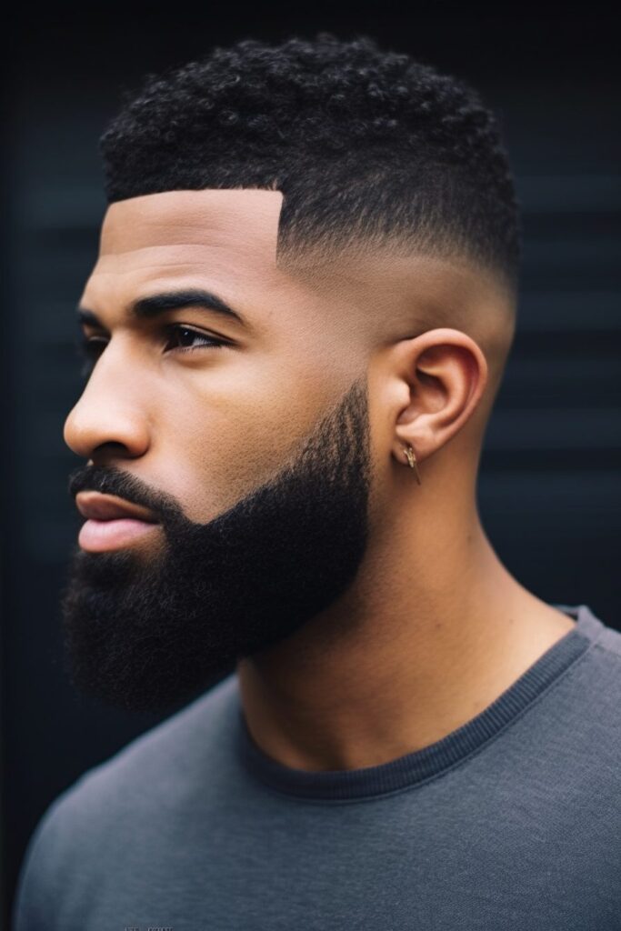 beard and fade haircut