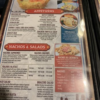 el bracero clarksville tn menu