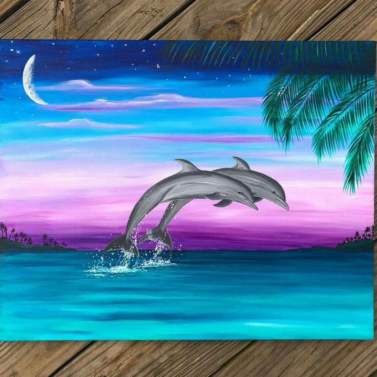 painting of a dolphin