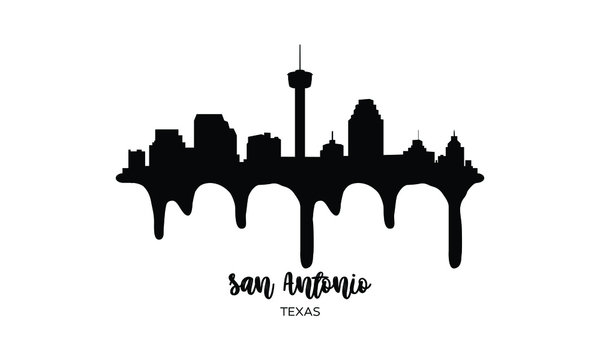 san antonio skyline outline