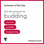 burgeoned synonym