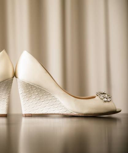 wedge heel wedding shoes