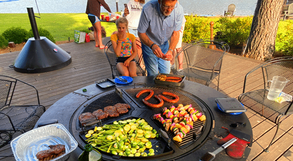 outdoor grill table