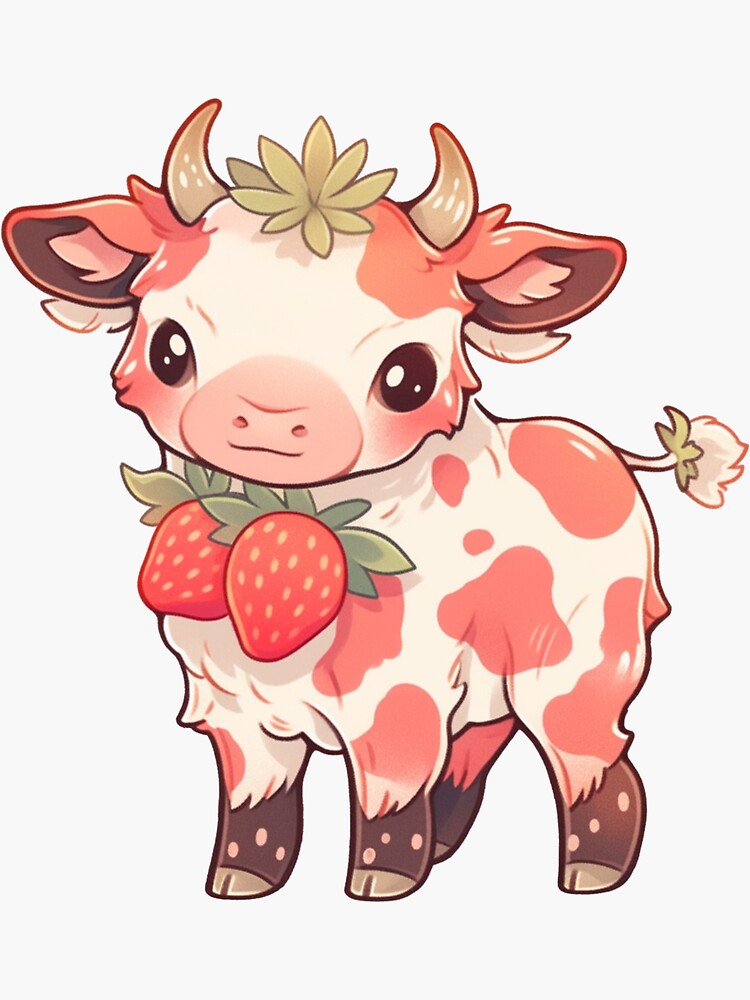 cute strawberry cow