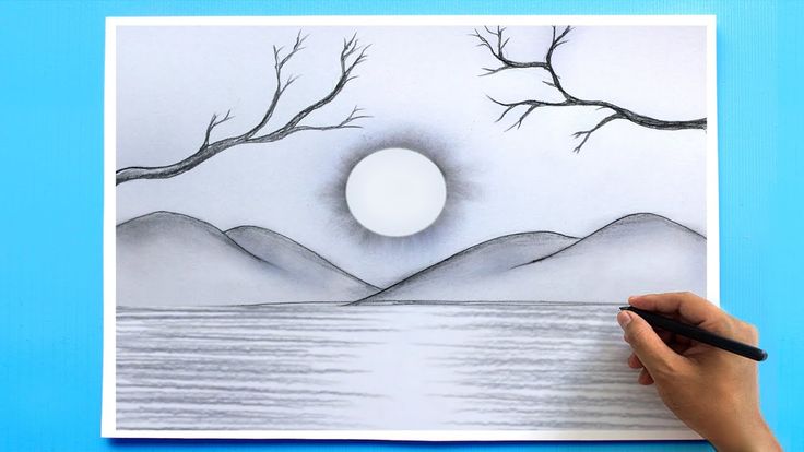 landscape drawings easy