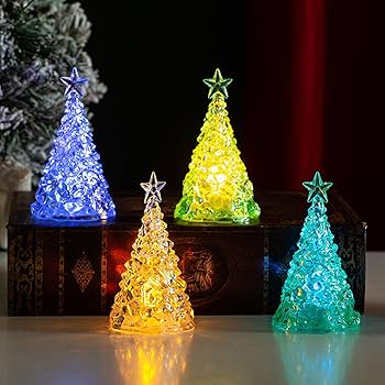 miniature light up christmas tree