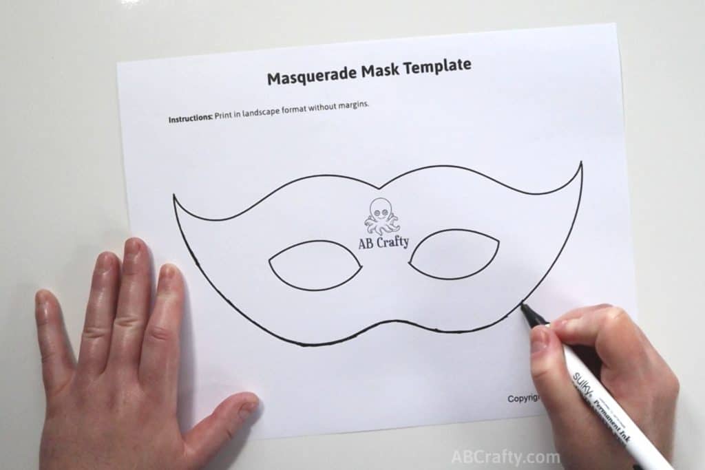 how to draw a masquerade mask