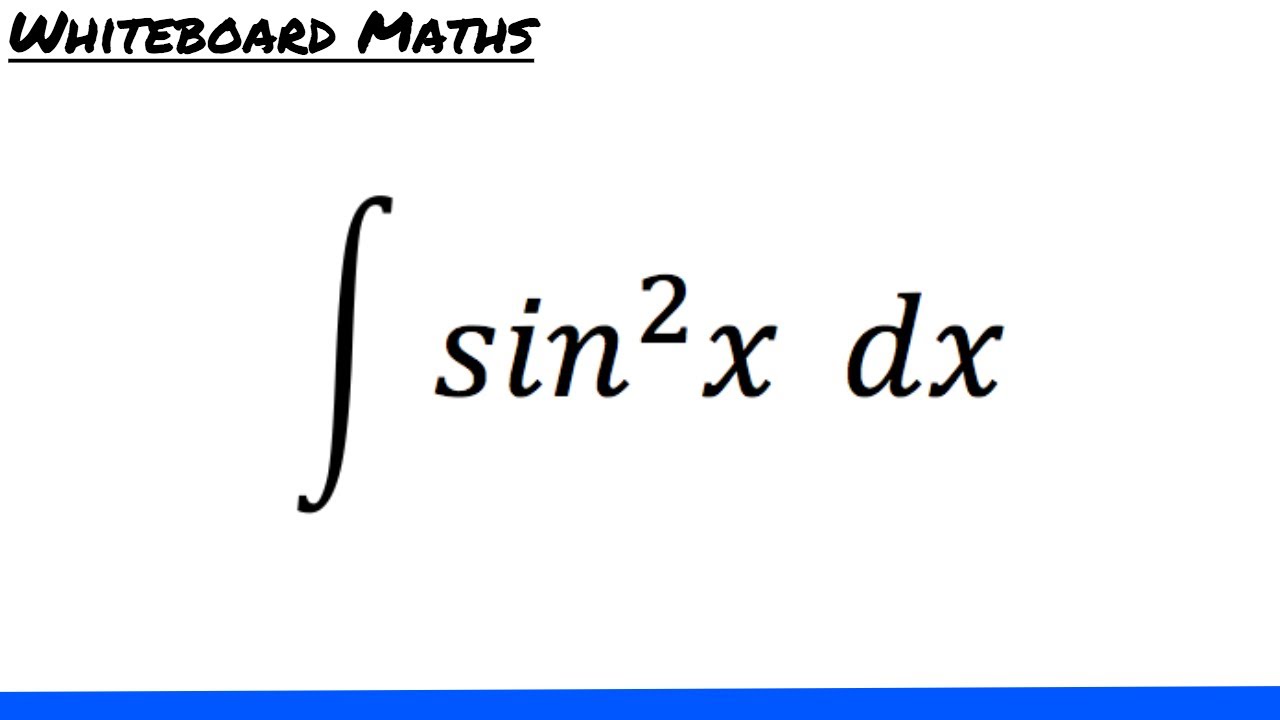 integration of sin 2x