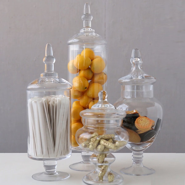 apothecary jars with lids