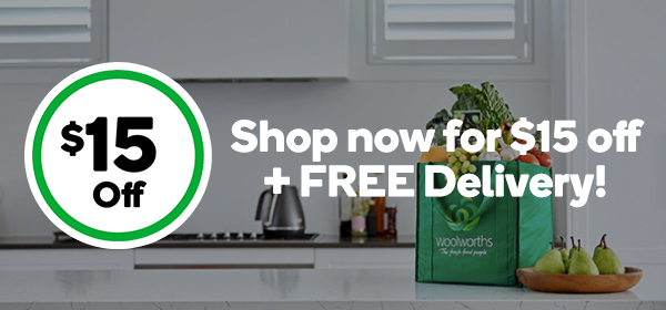 woolworths promo code $15 off