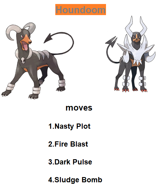 best houndoom moveset