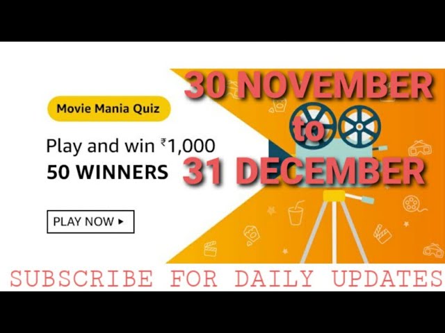 amazon movie mania quiz answers today