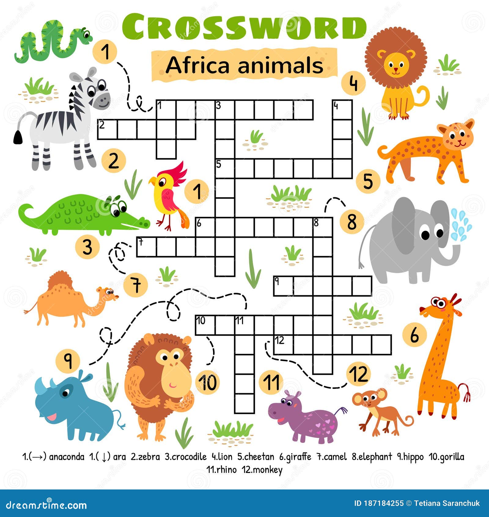 african animal crossword clue