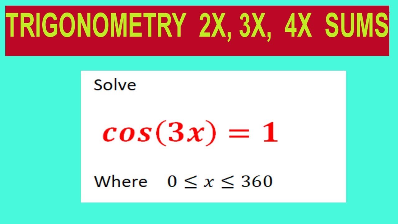 cos 3x 1 0