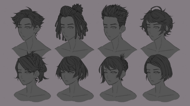 anime hair base