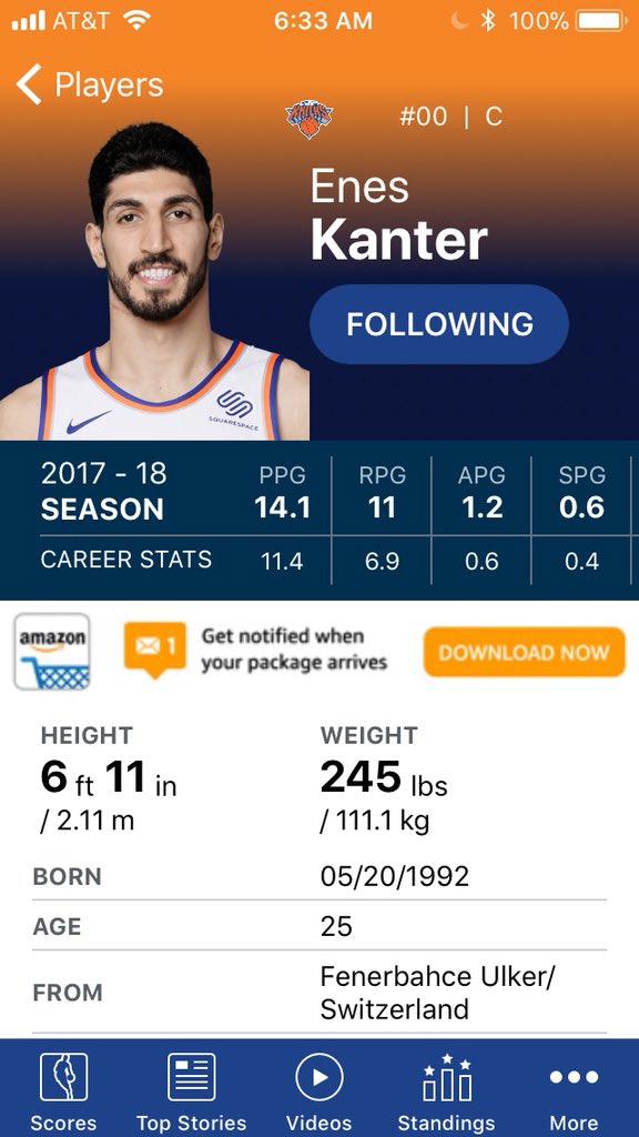 enes kanter stats