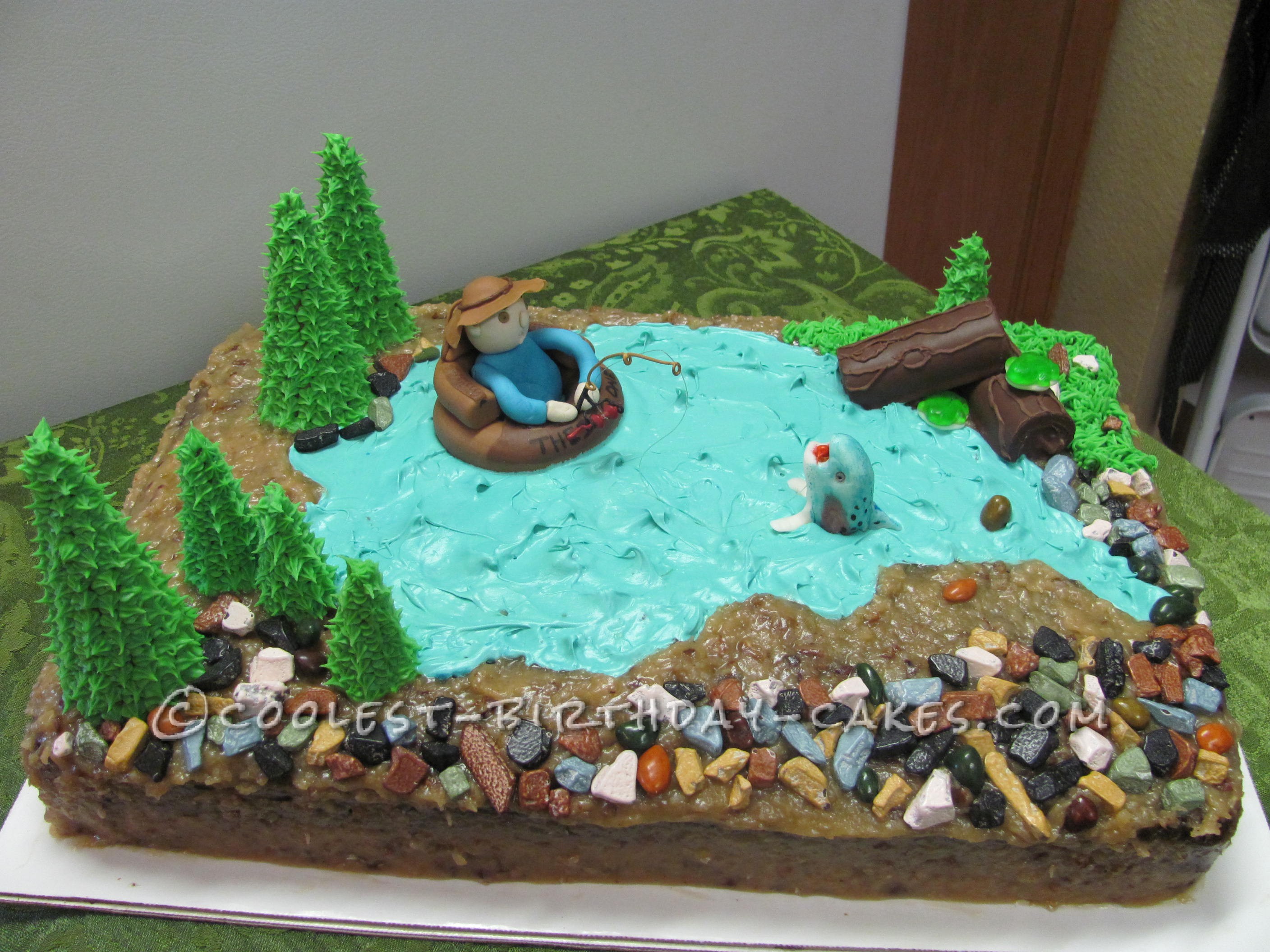 easy fishing birthday cake