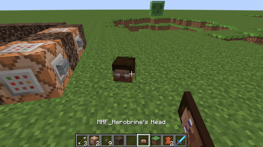 minecraft herobrine head command