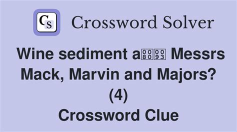 wine sediment crossword clue