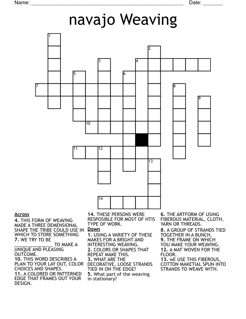 weave together crossword