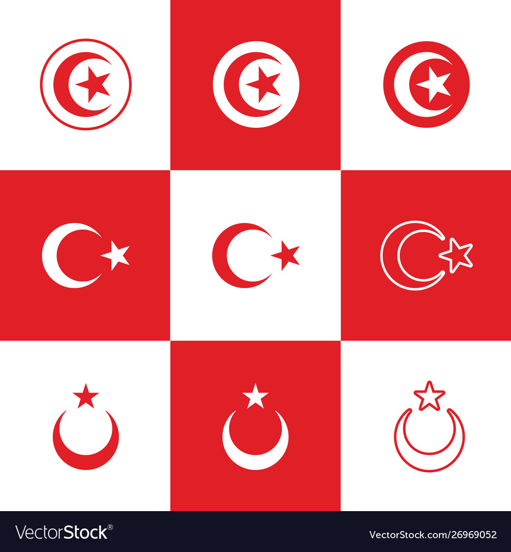 red star and moon flag