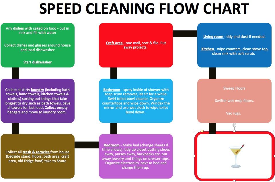 speed cleaning flow chart